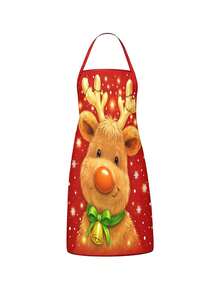 2Pcs Christmas Couple Elf Costume Kitchen Baking ApronsChristmas Couple Elf Apron Set, Novelty Santa Helper Cosplay Kitchen Aprons, Festive Holiday Cooking Baking Apron For Christmas Home Party Photo Props - Multicolor - View 8