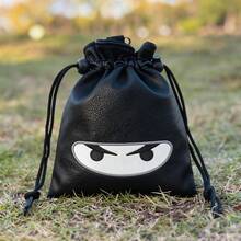 1 Buah Tas Serut Golf Motif Pahlawan Bertopeng, Kantong Penyimpanan PU Portabel untuk Bola Golf, Tee, dan Aksesoris Golf Kecil, Perlengkapan Golf Premium Sederhana & Bergaya untuk Pria & Wanita - MultiWarna - View 1