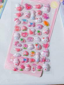 3D Cute Mini 3D Stickers, Decorative Stickers, Suitable For Phone Cases, DIY Notebooks, Scrapbooks, Planner Decoration - Multicolor - View 12