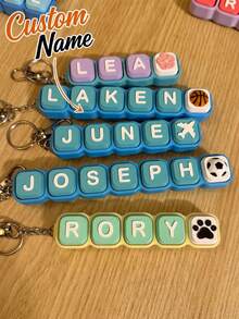 Ultimate Personalized Name Fidget Clicker. 3D Printed, CLICKER Keychain, Party Favor, Clicky Sensory ASMR Gift - Multicolor - View 4