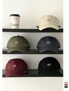 Minimalist Letter Embroidered Soft Top Baseball Cap, Retro Casual Adjustable Snapback Hat, Suitable For Summer, Versatile,Beach,Holiday - OneG Letter - View 13