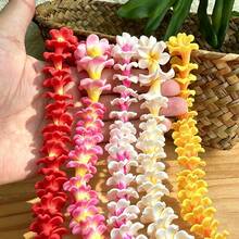 10pcs Soft Clay 25mm Plumeria Flower Straight-Hole Beads Polymer Clay Hawaiian-Themed Flower Beads Are Suitable For Jewelry DIY Making - 10pcs Plumeria Flower Beads - View 1