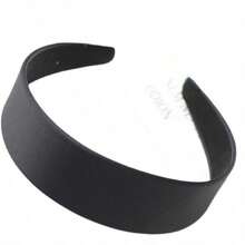 28MM Black Wide Fabric Headband 1PC - Black - View 3
