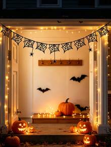 1 cái băng rôn trang trí mạng nhện Halloween, thiết kế mạng nhện, phù hợp trang trí Halloween, trang trí nhà cửa, phòng ngủ, tường, lò sưởi và làm phông nền chụp ảnh - Một kích cỡ phù hợp cho tất cả - Xem 8