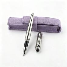 Luxury Engraved Metal Rollerball Pen Business Silver Signature Ballpoint Pen Office Writing Gift Pen - 148D - View 10