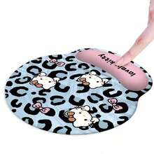 SANRIO 1pc Leopard Cartoon Print Wrist Rest Mouse Pad Keyboard Tray Set, Slow Rebound Memory Foam Wrist Pad To Reduce Wrist Pressure, Non-Slip Stable Base Compatible With Various Computer Desktops, Suitable For Home Office Dorm Online Classes Gaming, Cute Print Design Decorates Desktop, Practical Computer Peripheral Wrist Protection - 1 Pc - View 4