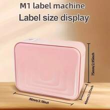 Marklife M1 Thermal Inkless Portable Printer Desktop Label Maker, Suitable For Home Organization And Holiday Card Making, Multiple Templates Available, USB Charging, Compatible With IOS And Android, Includes 1 Roll Of 12*40mm Label Paper - Multicolor - View 4