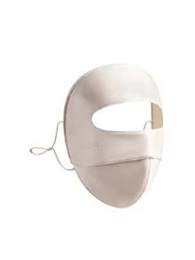 CAMEL CROWN Mulberry Silk Sun Protection Face Mask, Full Face UV Protection, Cooling Silk Face Mask - Champagne Gold - View 3