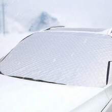 1pc/2pcs Car Front Windshield Cover, Thickened Wear-Resistant All-Season Snow Shield, Sun Protection, Heat Insulation, Frost And Freeze Prevention, Suitable For Sedan, SUV, Off-Road Vehicle, Self-Driving Parking Protection, Christmas, Halloween Travel Car Accessories - Silver - View 3