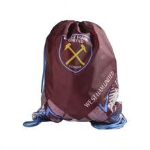 West Ham United FC FC Vector Gym Drawstring Bag - Claret/Yellow/Blue - View 1