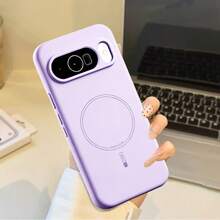 磁吸式液态硅胶手机壳，兼容 Pixel 6、6a、6 Pro、7、7a、7 Pro、8、8a、8 Pro、9、9a、9 Pro、10、10a、10 Pro、10 Pro XL - 草紫色 - 查看 1