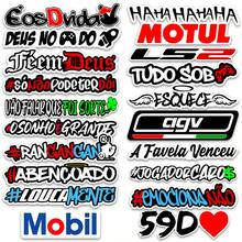 Kit Conjunto 20 Adesivos Frases Carro Moto Bike Bag Caderno Notebook Sticker Cartela Jogo Colante - A - Visão 5