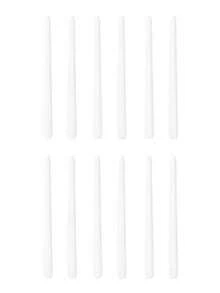 12 Buah Lilin Taper Warna Putih Krem, Lilin Tinggi Tanpa Asap yang Tahan Lama untuk Dekorasi Pernikahan & Rumah - Lilin batang panjang berbentuk lilin runcing - View 7