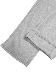 Hidkat Women's Thin Fleece Drawstring Pocket Solid Color Sweatpants For Autumn/Winter, Sports, Casual, Fitness, Running - Grey - View 6