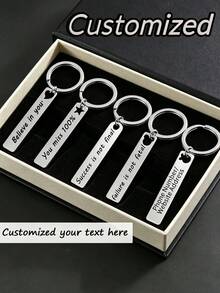 Customized Keychain, Customized Music Code Keychain, Couple Personalized Keychain, Personalized Laser Engraved Keychain, Personalized Fashion Couple Keychain, Driving Keychain, Keychain For Boyfriend, Gift For Him, Gift For Girlfriend, New Driver, Husband, Wife, Friend, Personalized Gift For Men And Women, Personalized/Customized Keychain, Christmas Ornament, Customized Keychain And Accessories - Multicolor - View 7