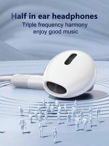 Type-C 低音耳機 高解析度麥克風 低延遲 適合運動/遊戲/音樂 3.5mm 有線耳機 兼容 16/15 手機 - 查看 6