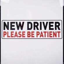 New Driver Stickers 12 * 4 Inches Internal Use Please Be Patient Student Driver Cling Driving Gifts Warning Keep Distance Sign For Car Vehicle Windows Door Decals 4 Pack - Red - View 4