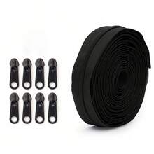 1 Set = 4 Zippers + 8 Plastic Zipper Pulls, 20 Colors Available, Zipper Set With Matching Color Plastic Zipper Pulls, Suitable For Clothing, Bags, Home Textiles And Other Sewing Tools - A - View 17