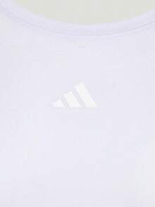 Adidas Women's SEAMLESS SS TEE Short Sleeve T-Shirt Knit Collarless Short TLF5030 - White - View 6
