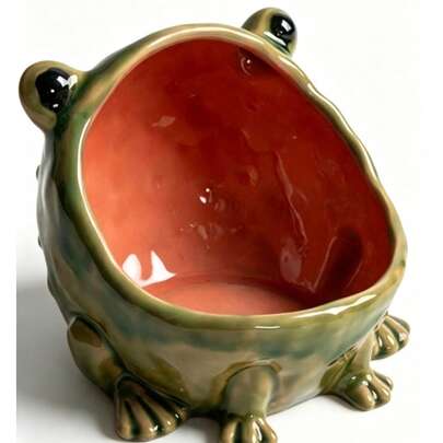 1pc Cute Frog, Funny Big Mouth Figurine, Suitable For Entryway Desk, Suitable For Home Kitchen Office Desk Decoration