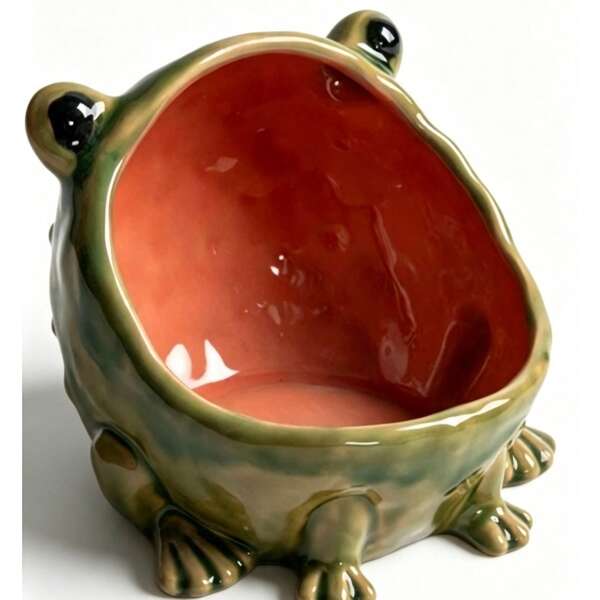 1pc Cute Frog, Funny Big Mouth Figurine, Suitable For Entryway Desk, Suitable For Home Kitchen Office Desk Decoration
