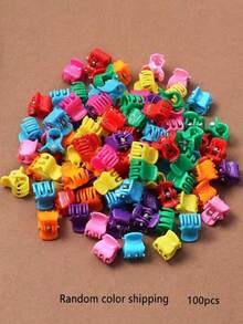 50pcs Colorful Mini Hair Claw Clips, Random Color Small Jaw Barrettes For Women, Cute Daily Hair Accessories - Multicolor - View 7