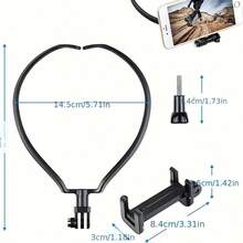 Hands-Free Wearable Neck Phone Holder, Travel Photography, Outdoor Shooting, Compact Design, Adjustable Bracket, Durable Material, Multi-Device Compatible, Outdoor Enthusiasts - Multicolor - View 3
