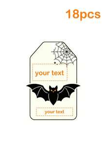 Halloween Gift Tags, 6 Pumpkin Ghost Witch Bat Designs With Jute Rope, Halloween Trick Or Treat Candy Box Decoration Labels, Halloween Party Favor Packaging Accessories - Multicolor - View 22
