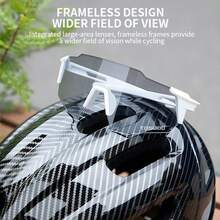 TOSUOD Cycling Glasses Photochromic Day & Night Use Bicycle Glasses Running Sports Glasses Light Gray Semi-Transparent Lenses - Multicolor - View 5