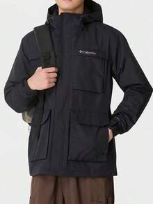 Columbia New Outdoor Hiking & Climbing Jacket, Men's Waterproof Softshell Sports Casual Coat - Black - View 7