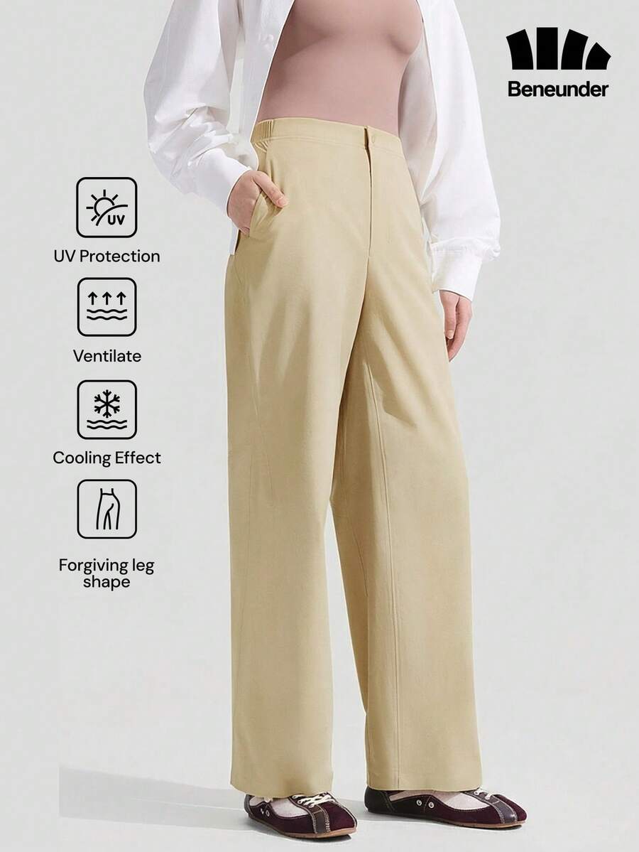 Beneunder Women's 3D High-Stretch Straight-Leg Pants EL001 - Apricot - View 1