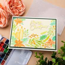 1件 3D壓花模版，DIY剪貼簿用品，花卉蠟燭圖案塑膠壓花模版，適用於卡片製作、剪貼簿及其他紙藝手工 - 彩色 - 查看 2