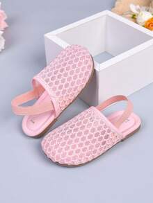 Infant Toddler Mesh Closed Toe Sandals, Soft Sole Anti-Slip Walking Shoes For Baby Girls, Summer Autumn New Style - Pink - View 6