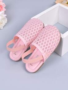 Infant Toddler Mesh Closed Toe Sandals, Soft Sole Anti-Slip Walking Shoes For Baby Girls, Summer Autumn New Style - Pink - View 1