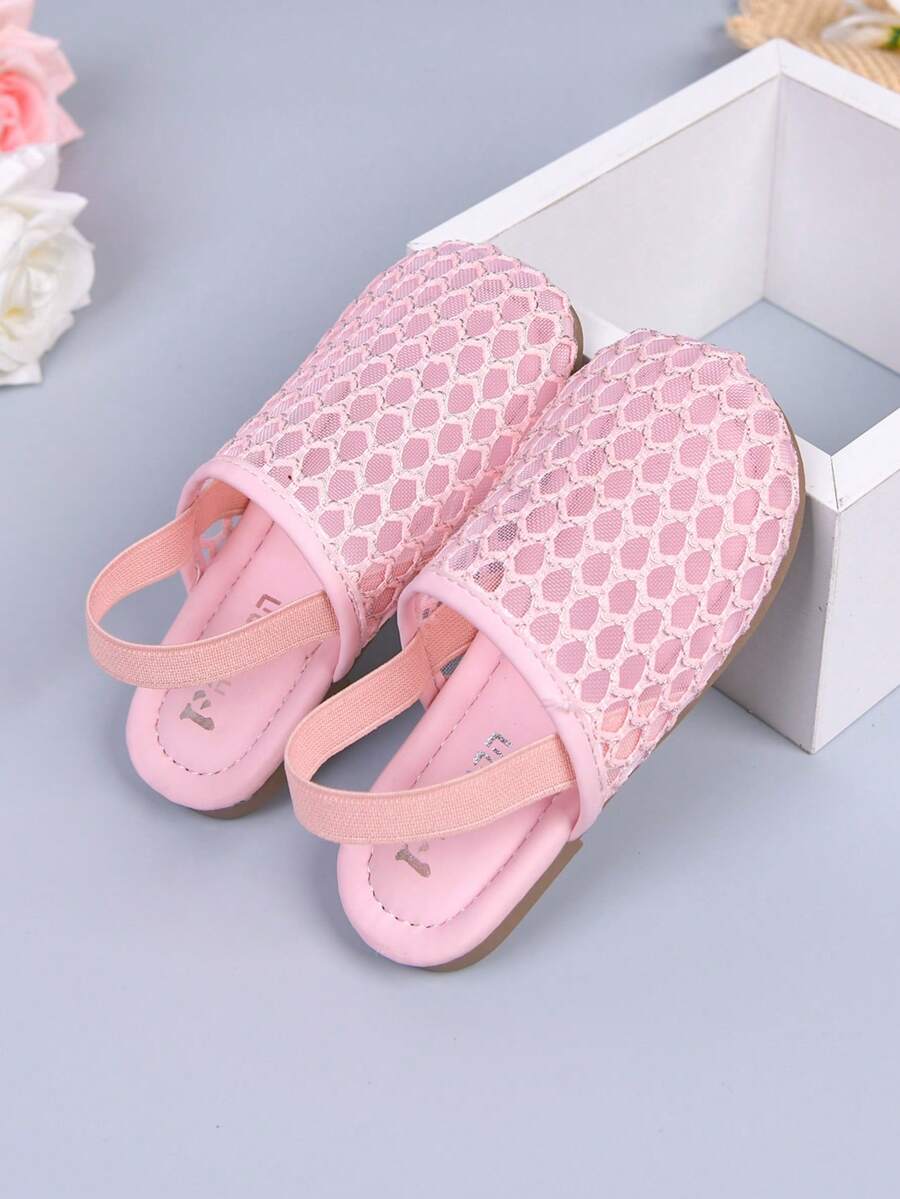 Infant Toddler Mesh Closed Toe Sandals, Soft Sole Anti-Slip Walking Shoes For Baby Girls, Summer Autumn New Style - Pink - View 1
