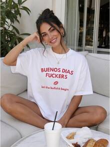 Women T-Shirts - 白色 - 查看 2