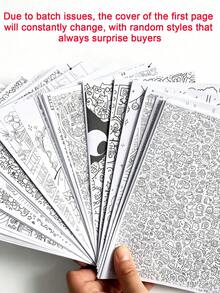 100-Page Stress Relief Doodle Notebook, Exquisite Doodle Patterns For Tracking And Coloring, Designed To Provide Calm And Creative Mental Nourishment, No Pens Included, Suitable As An Art Gift For Teens And Adults - Combo Pack - View 11