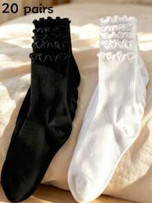 1/3/5/10/20 Pairs Women's Socks, Moisture-Wicking, Breathable, Versatile, Outdoor Wear, Sports, Comfortable, - Multicolor - View 19