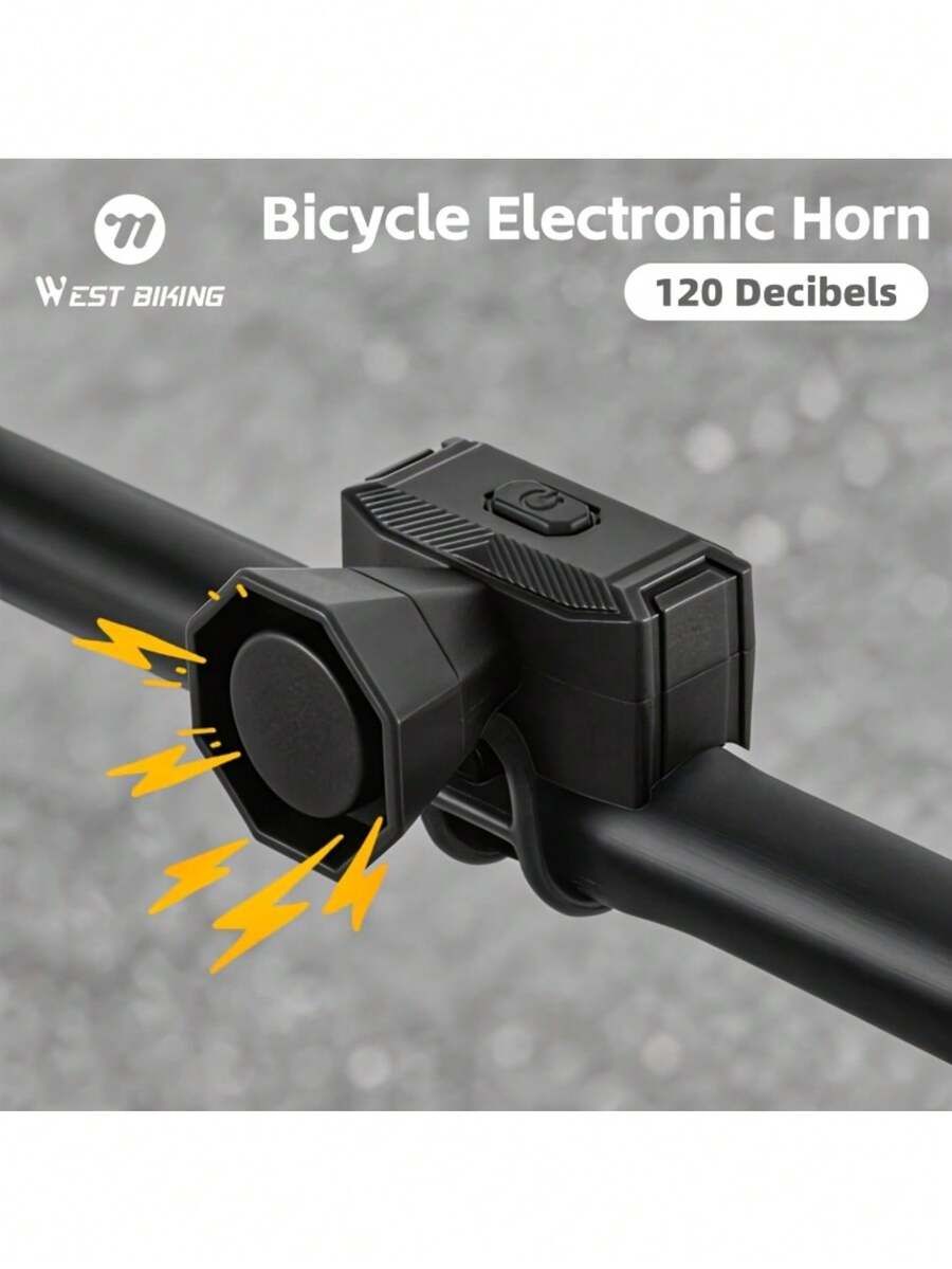 Electric Bicycle Bell USB Rechargeable Wired Control Safety Warning Bell For Mountain Bike Road Bike Cycling Accessory