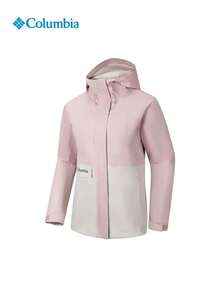 Columbia New Waterproof Outdoor Women's Sports Jacket Hooded Casual Coat - Pink/Off-white - View 6