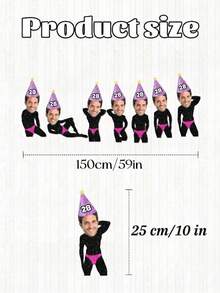 Personalized Custom Face Cutout Birthday Banner, Fun Photo Hanging Flags, Custom Face, Name & Number, 7/14/21pcs, Birthday Surprise, Novel Party Decoration, Bachelor Party, Graduation Gift, Gag Gift, Photo Booth, Party Props, Prank Decor, Funny Gift - Black - View 11