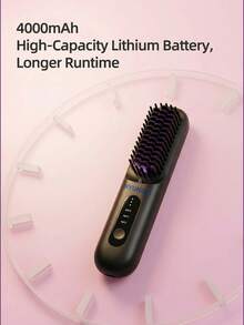 HYUNDAI 1pc New Portable Straightening Comb, Fast Hair Straightener, Hair Styling Tool, Smart Digital Display Precise Temperature Control, Long-Lasting Styling Without Damaging Hair, Dual Use For Straight And Curly Hair - Lightweight and Portable - View 9