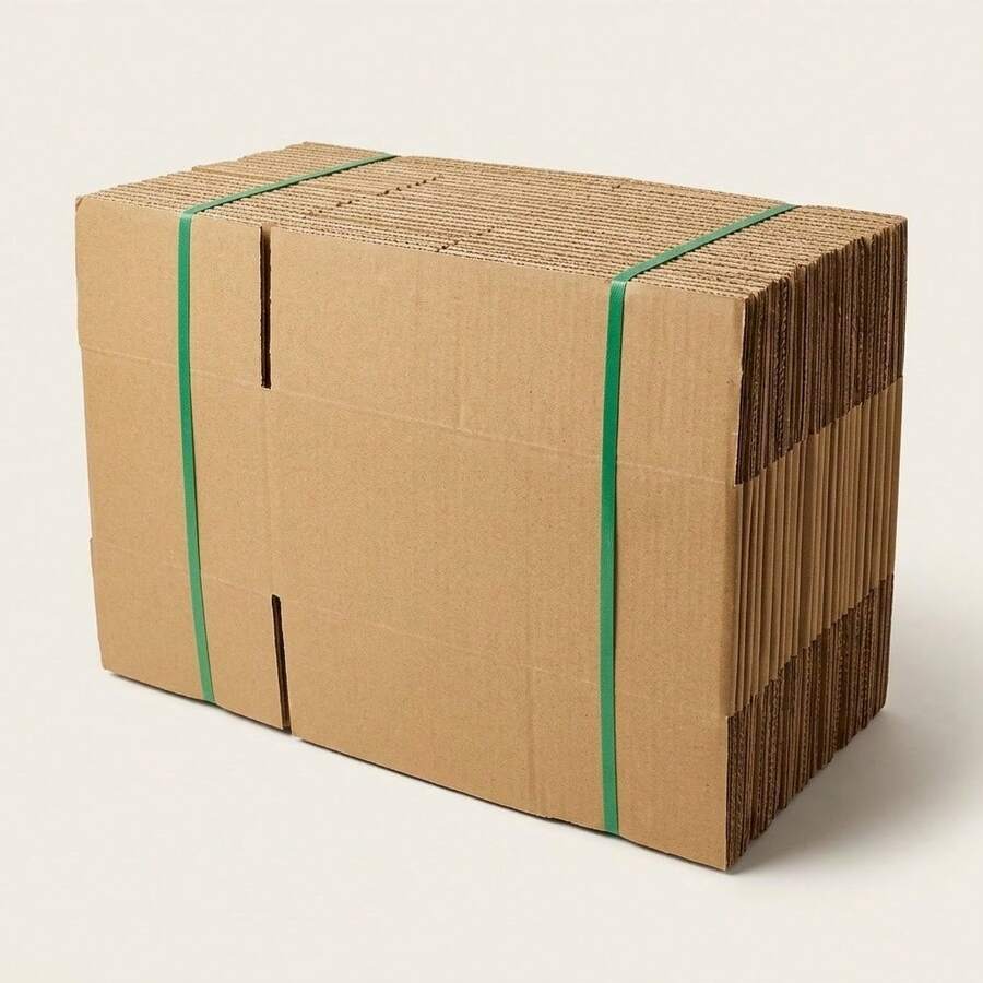 Kit 10 Caixa Papelão Kraft 60X40X40 Montagem Fácil Embalagem Mudança Correios - Retângulo - Visão 1