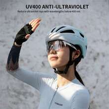 TOSUOD Cycling Glasses Photochromic Day & Night Use Bicycle Glasses Running Sports Glasses Light Gray Semi-Transparent Lenses - Multicolor - View 2