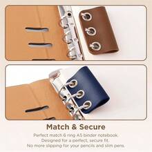 Detachable Loose-Leaf Notebook Leather Pen Holder, Loose-Leaf Notebook Pen Sleeve, Office Books And Notebook Pen Clip - Pen Clip - View 5