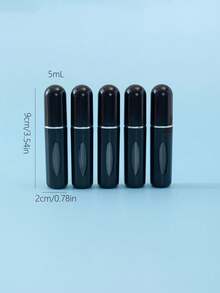 1/2/3 زجاجة عطر بقاع أسود، زجاجة رذاذ، عطر صغير، زجاجات سفر - الأسود - مشاهدة 3