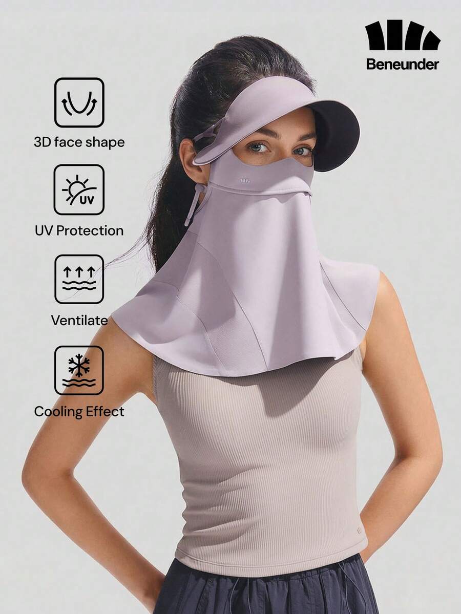 Beneunder Visor-Style Neck-Covering Sun-Protective Mask MP356 - Dusty Purple - View 1