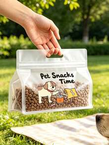 Bolsa de almacenamiento de comida para mascotas, bolsa sellada con estampado lindo de perro, bolsa de almacenamiento transparente y esmerilada para comida de perro y arena para gatos con asa, bolsa de almacenamiento de comida para perro, bolsa de almacenamiento de comida reutilizable, bolsa para porcionar comida, bolsa a prueba de humedad, bolsa de mano autosellante, mantiene la comida seca fresca, almacena comida y golosinas para gatos y perros, fácil de transportar, adecuada para camping, alojamiento, viajes de fin de semana, viajes y uso diario, esencial para dueños de mascotas, regalo de cumpleaños único, regalo de fiesta - Multicolor - Ver 5