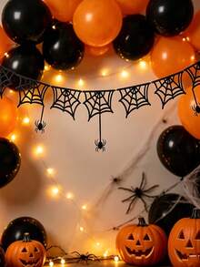 1 cái băng rôn trang trí mạng nhện Halloween, thiết kế mạng nhện, phù hợp trang trí Halloween, trang trí nhà cửa, phòng ngủ, tường, lò sưởi và làm phông nền chụp ảnh - Một kích cỡ phù hợp cho tất cả - Xem 3