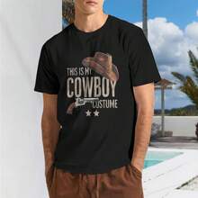 Cowboy Costume Design 180g Pure Cotton Men's Tshirt Comfort Fit Leisure - 款式 - 查看 1